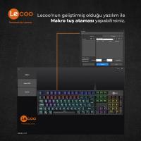 Lenovo LECOO KG1101 KABLOLU RGB AYDINLATMALI GAMİNG SİYAH KLAVYE